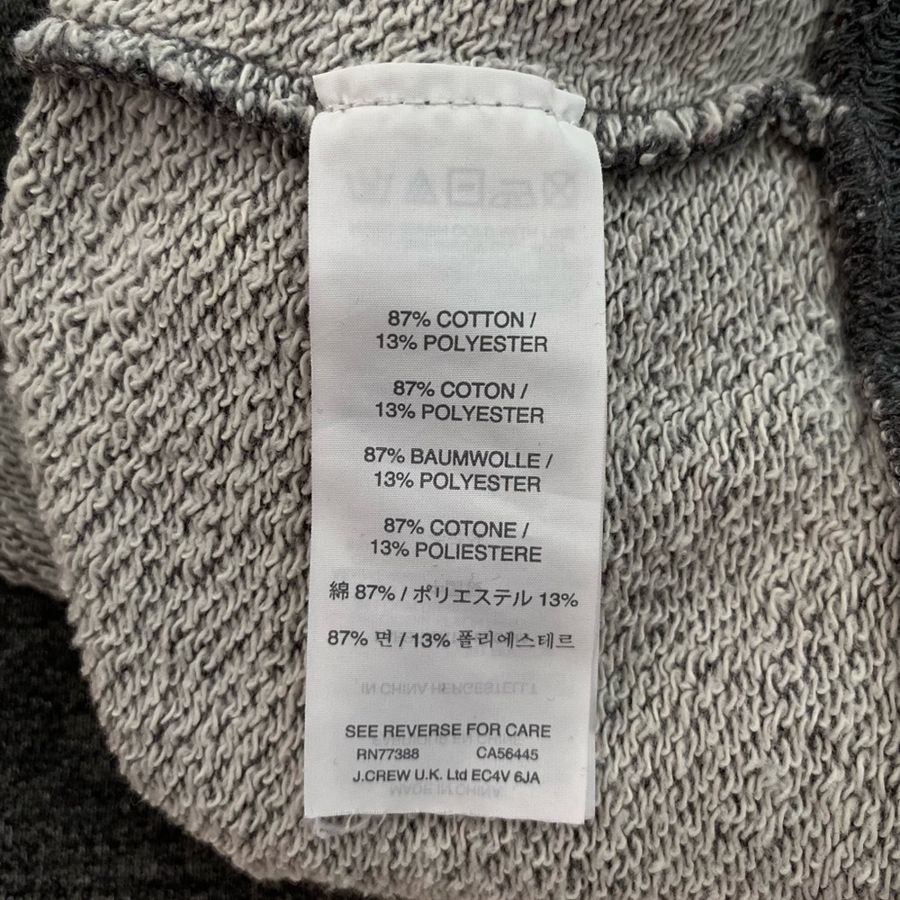 J. Crew 💎 Beloved Bejeweled Sweatshirt, Black Label, Raglan Sleeve, SZ L - Picture 10 of 14